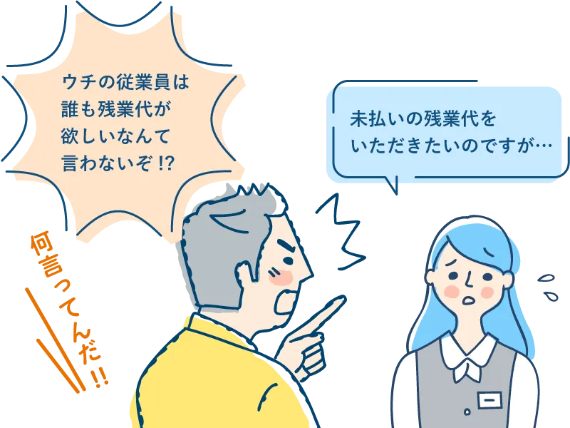 労働者側(あなた)↔ 会社との直接交渉の場合